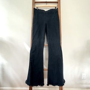Mumu Blue Berkeley Bells Long XXL - high waist pull on bell bottoms flare jeans